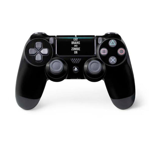 Eat Brains and Zombie On Black PS4 Pro/Slim Controller Skin
