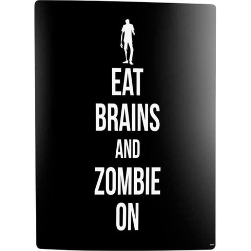 Eat Brains and Zombie On Black PS5 Digital Edition Bundle Skin