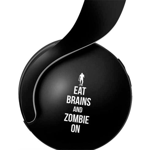 Eat Brains and Zombie On Black PULSE 3D Wireless Headset for PS5 Skin