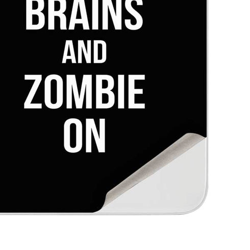Eat Brains and Zombie On Black Surface Duo Skin