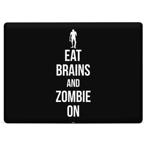 Eat Brains and Zombie On Black Surface Laptop 3 13.5in Skin