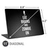Eat Brains and Zombie On Black Universal Laptop 11in (8.8 x 6.2in) Skin