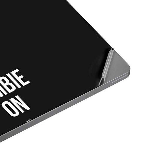 Eat Brains and Zombie On Black Universal Laptop 12in (9.8 x 6.8in) Skin