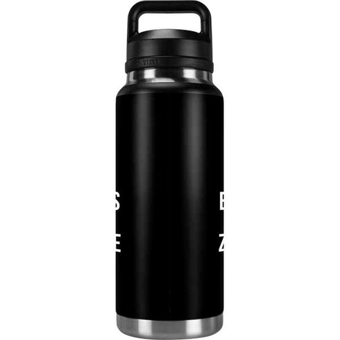 Eat Brains and Zombie On Black YETI Rambler 36oz Bottle Skin