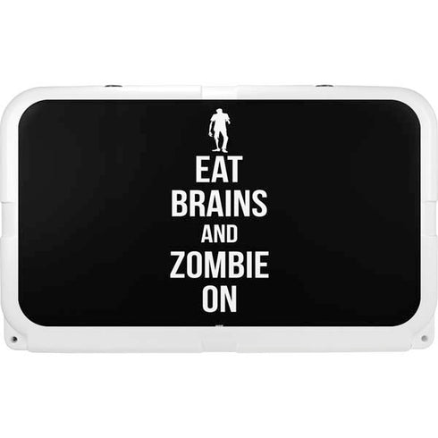 Eat Brains and Zombie On Black YETI Tundra 45 Hard Cooler Skin