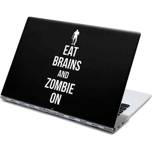 Eat Brains and Zombie On Black Yoga 910 2-in-1 14in Touch-Screen Skin