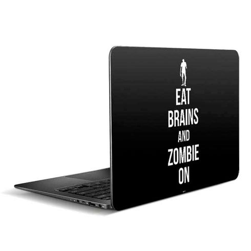 Eat Brains and Zombie On Black Zenbook UX305FA 13.3in Skin