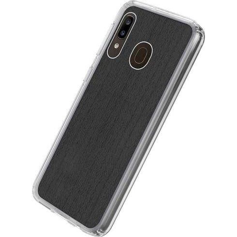 Ebony Wood Galaxy A20 Clear Case