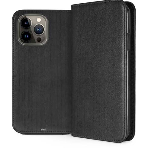Ebony Wood iPhone 13 Pro Max Folio Case