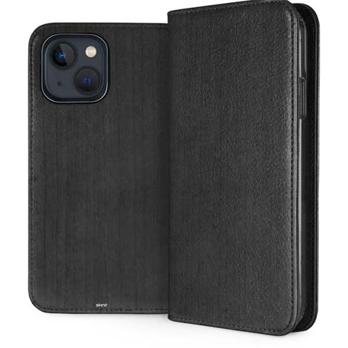 Ebony Wood iPhone 15 Plus Folio Case