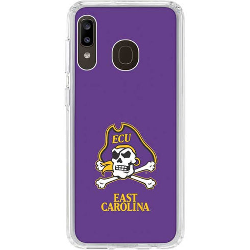 East Carolina University ECU Pirates Galaxy A20 Clear Case