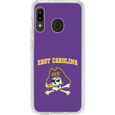 East Carolina University ECU Pirates Logo Galaxy A20 Clear Case