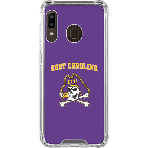 East Carolina University ECU Pirates Logo Galaxy A30 Clear Case