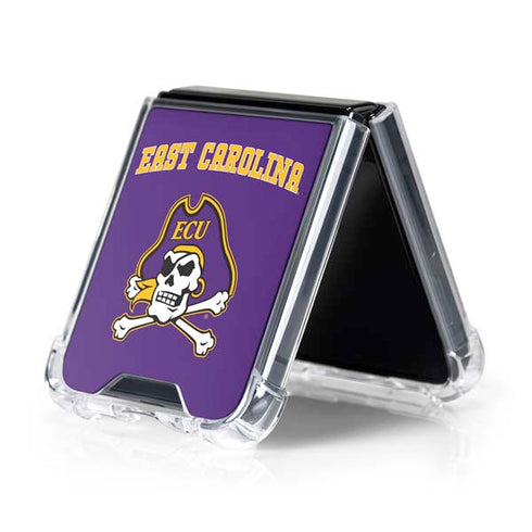 East Carolina University ECU Pirates Logo Galaxy Z Flip5 5G Clear Case
