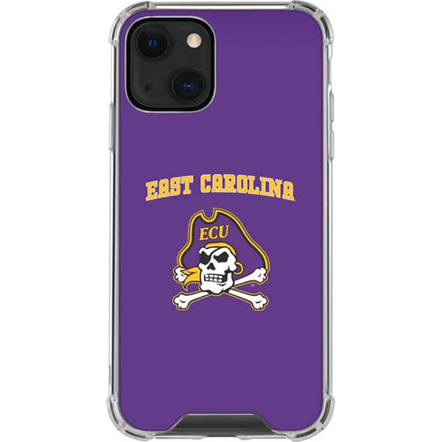 East Carolina University ECU Pirates Logo iPhone 14 Plus Clear Case