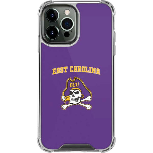 East Carolina University ECU Pirates Logo iPhone 14 Pro Max Clear Case