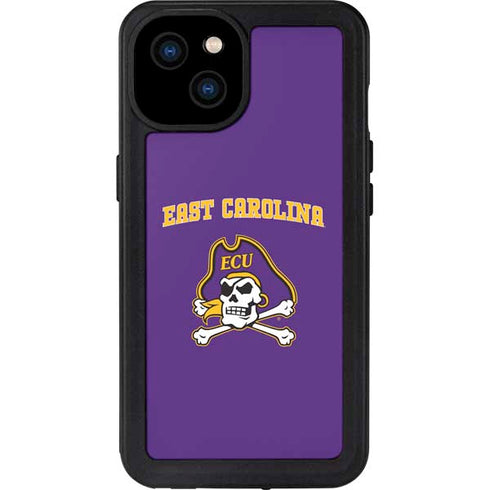 East Carolina University ECU Pirates Logo iPhone 15 Plus Waterproof Case