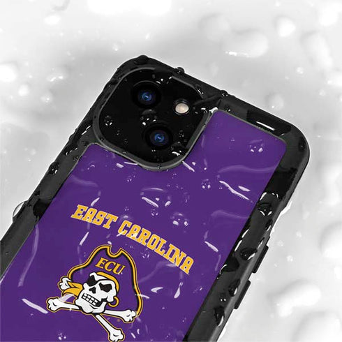 East Carolina University ECU Pirates Logo iPhone 15 Plus Waterproof Case