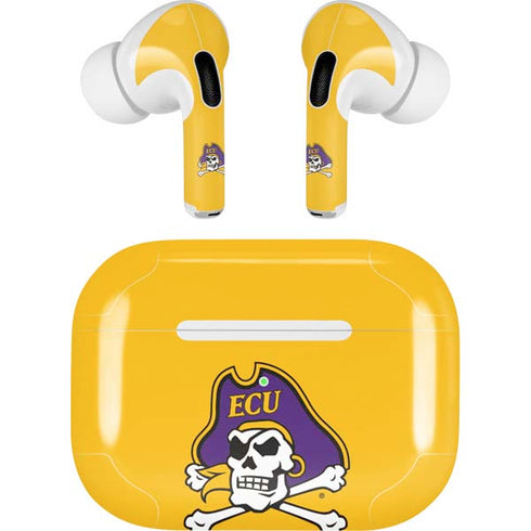 East Carolina University ECU Pirates Logo Yellow AirPods Pro 2nd Gen Skin