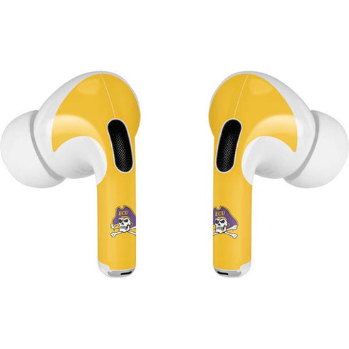 East Carolina University ECU Pirates Logo Yellow AirPods Pro 2nd Gen Skin