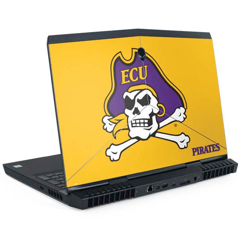 East Carolina University ECU Pirates Logo Yellow Dell Alienware Skin