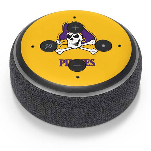 East Carolina University ECU Pirates Logo Yellow Amazon Echo Dot Skin