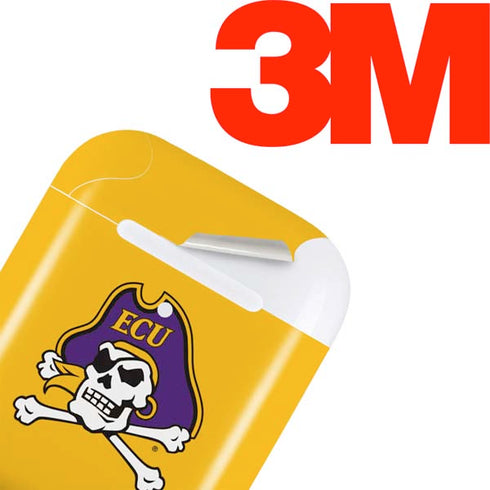 East Carolina University ECU Pirates Logo Yellow Apple AirPods 2 Skin