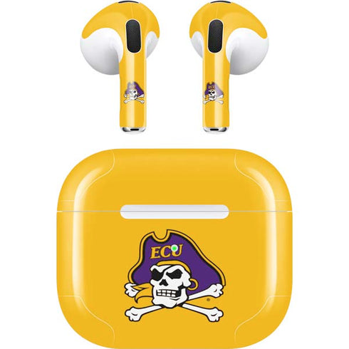 East Carolina University ECU Pirates Logo Yellow Apple AirPods (3rd Gen 2021) Skin