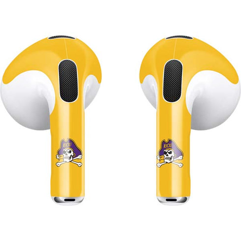 East Carolina University ECU Pirates Logo Yellow Apple AirPods (3rd Gen 2021) Skin