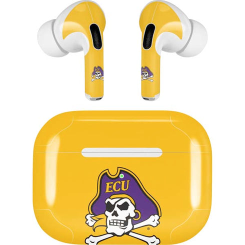 East Carolina University ECU Pirates Logo Yellow Apple AirPods Pro Skin