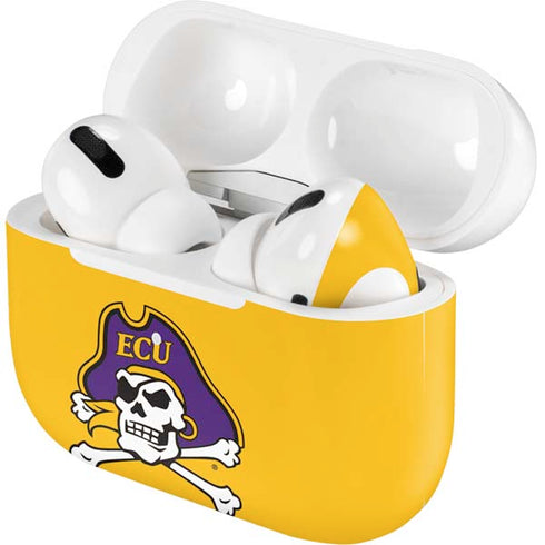 East Carolina University ECU Pirates Logo Yellow Apple AirPods Pro Skin