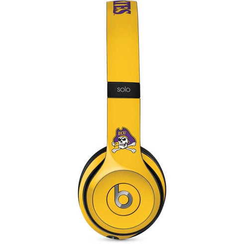 East Carolina University ECU Pirates Logo Yellow Beats Solo 2 Wired Skin