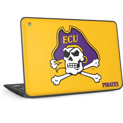 East Carolina University ECU Pirates Logo Yellow HP Chromebook Skin