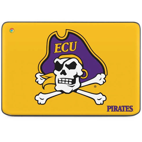East Carolina University ECU Pirates Logo Yellow HP Chromebook Skin