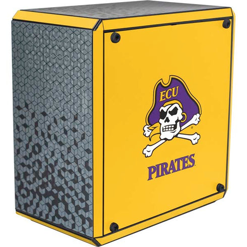 East Carolina University ECU Pirates Logo Yellow Cooler Master MasterBox Q300L Mini Tower Skin