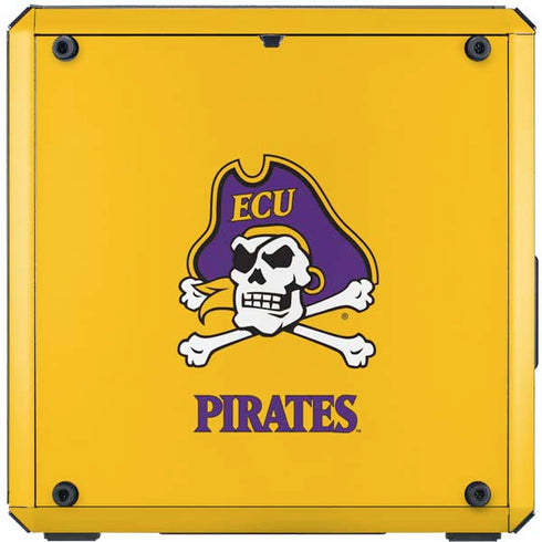 East Carolina University ECU Pirates Logo Yellow Cooler Master MasterBox Q300L Mini Tower Skin