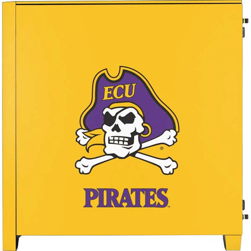 East Carolina University ECU Pirates Logo Yellow Corsair 4000D Tempered Glass Mid-Tower ATX Case Skin
