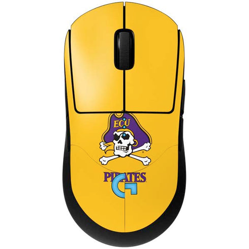 East Carolina University ECU Pirates Logo Yellow G Pro Wireless Gaming Mouse Skin