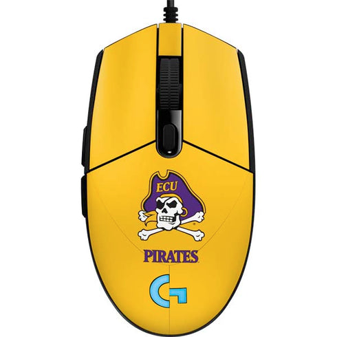 East Carolina University ECU Pirates Logo Yellow G203 Prodigy RGB Wired Gaming Mouse Skin