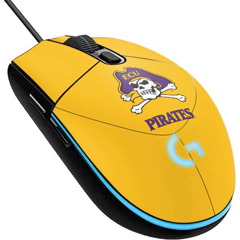East Carolina University ECU Pirates Logo Yellow G203 Prodigy RGB Wired Gaming Mouse Skin