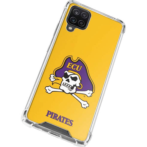 East Carolina University ECU Pirates Logo Yellow Galaxy A12 Clear Case