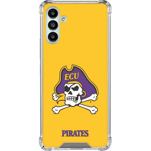 East Carolina University ECU Pirates Logo Yellow Galaxy A13 5G Clear Case