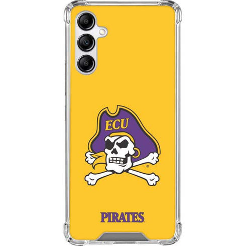 East Carolina University ECU Pirates Logo Yellow Galaxy A14 5G Clear Case