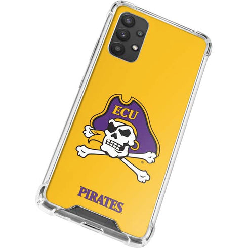 East Carolina University ECU Pirates Logo Yellow Galaxy A32 5G Clear Case