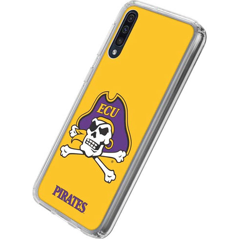 East Carolina University ECU Pirates Logo Yellow Galaxy A50 Clear Case