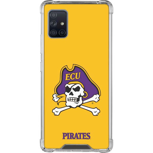 East Carolina University ECU Pirates Logo Yellow Galaxy A51 5G Clear Case