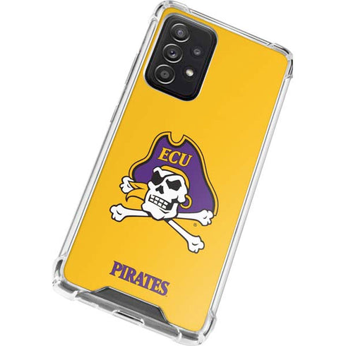 East Carolina University ECU Pirates Logo Yellow Galaxy A52 5G Clear Case