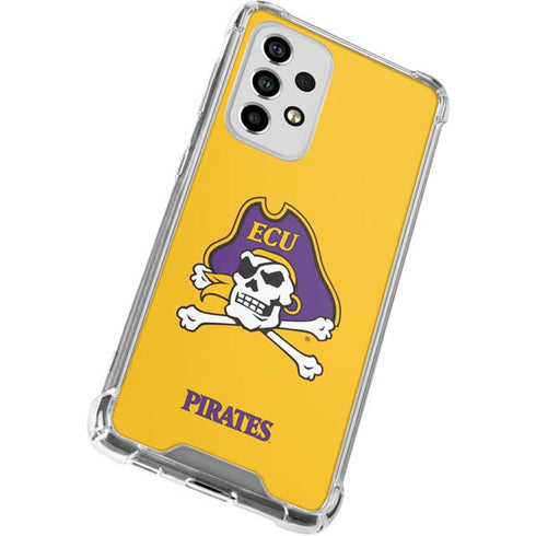 East Carolina University ECU Pirates Logo Yellow Galaxy A53 5G Clear Case
