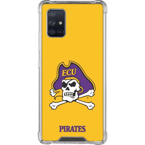 East Carolina University ECU Pirates Logo Yellow Galaxy A71 5G Clear Case
