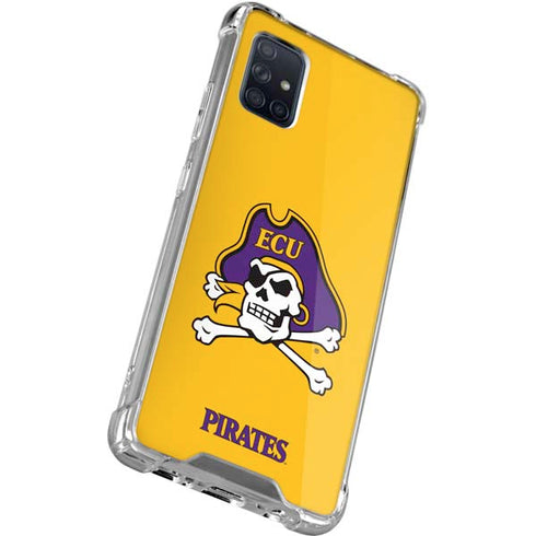 East Carolina University ECU Pirates Logo Yellow Galaxy A71 5G Clear Case